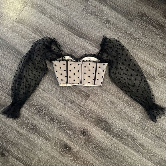 Runaway The Label Black Polka Dot Chloe Top - Picture 8 of 8